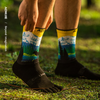 Aonijie E4843 Five Toe Sports Socks – Coolmax Long Tube Design for Running & Hiking