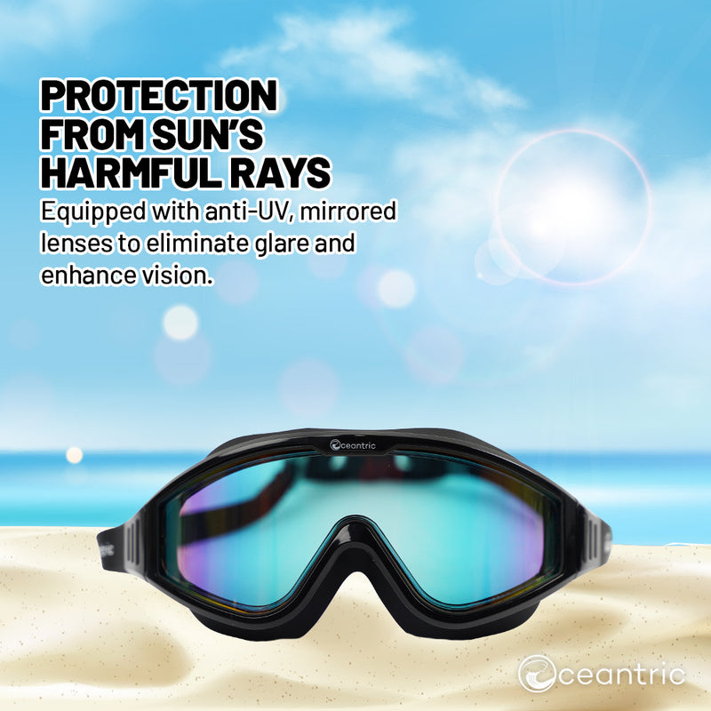 ocean swimming goggles Oceantric Poseidon Mirror Swimming Goggles