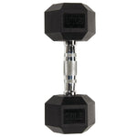 Hex Dumbbells with Rubber Ends  (5lb, 10lb, 15lb, 20lb)