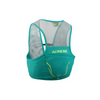 A green Aonijie running hydration vest with black and blue details, featuring mesh on the sides and multiple pockets.