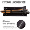 Black carrying case with telescopic sticks, featuring an external loading design and silicone anti-skid belt.