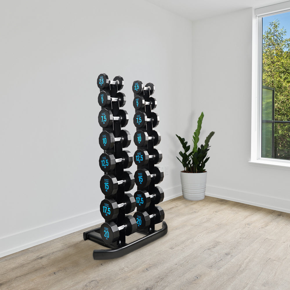 Stackable Weights Rack Element Fitness Weight Set Dumbbells + Vertical Rack 180kg – Chris Sports
