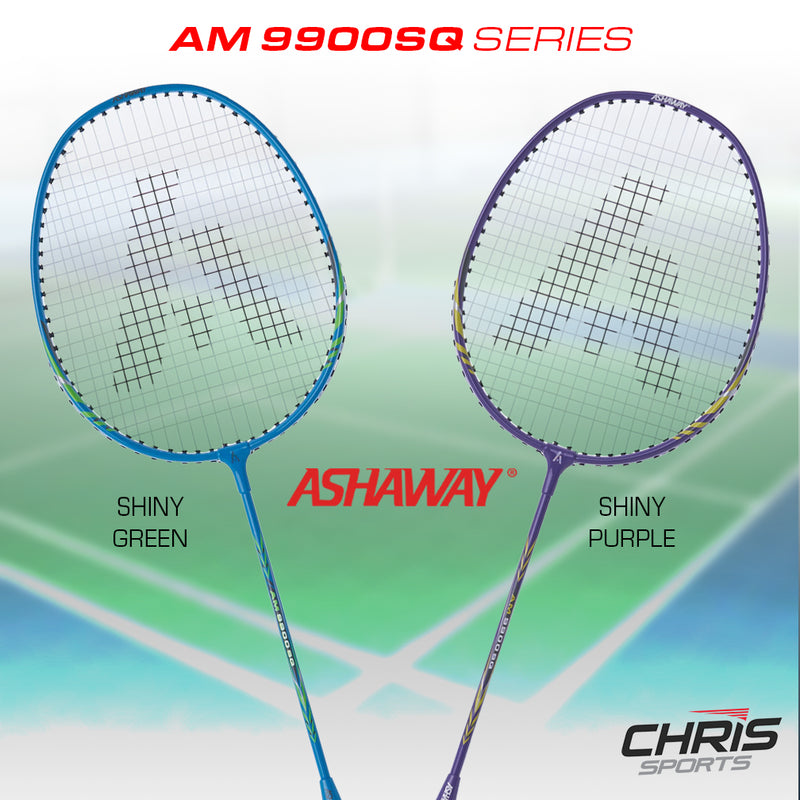 ASHAWAY AM 9900SQ Badminton Racket with COVER and Strung