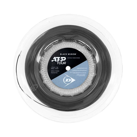 Dunlop Black Widow 16G Tennis String Reel 200m – Spin & Control – Chris Sports