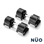 Nuobell 32kg Adjustable Dumbbell with Rack Non Slip Pair Dumbbells