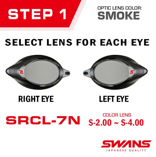 Create your own Customized and Right Optic Power Lens Swimming Googles SRCL-7N by Swans made in Japan