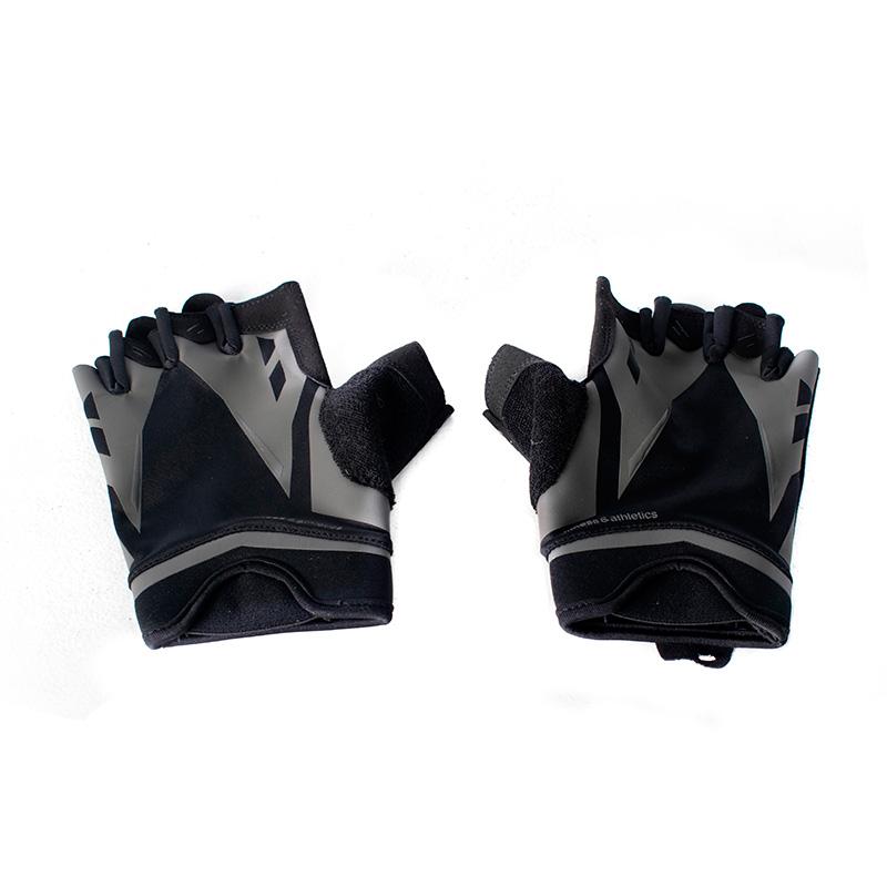 Wearslim Cotton Finger Cut Gym Gloves For Training & Fitness Black