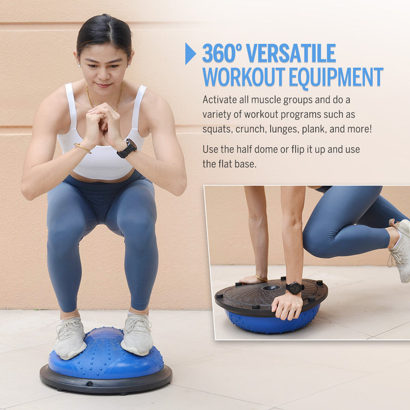 Fitness Athletics Mini Exercise Balance Ball with Resistance Cable Handles