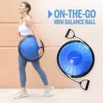 Fitness & Athletics Mini Exercise Balance Ball with Resistance Cable Handles
