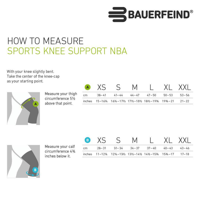 Bauerfeind Sport Compression Knee Support Nba-(Black)