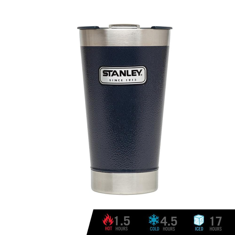 Stanley Classic 16 oz Hammertone Silver Travel Mug 