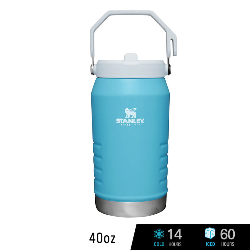STANLEY 22 oz Lagoon Blue and Gray Insulated Stainless Steel Water Bottle  with Straw and Flip-Top Lid 
