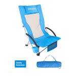 KingCamp High Backed Beach Folding Camping Chair (Blue)