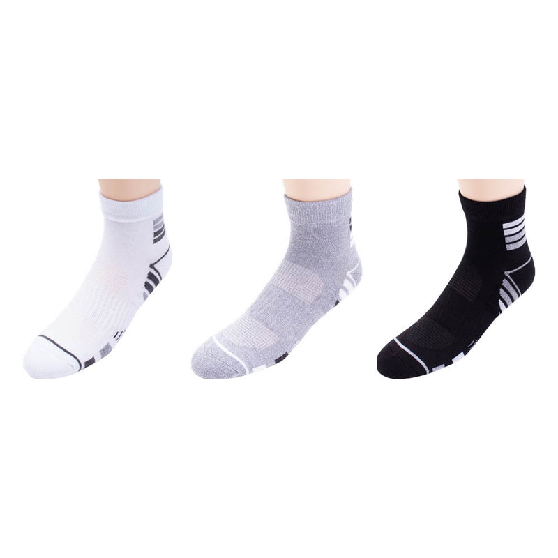 Sof Sole Men’s Socks Perform Running Anti-Friction Quarter 3-pack (22068)