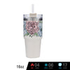 Stanley Adventure Vacuum Quencher Insulated Tumbler - Cream Floral 16 oz and 23 oz