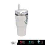 Stanley Adventure Vacuum Quencher Insulated Tumbler - Cream Floral 16 oz and 23 oz
