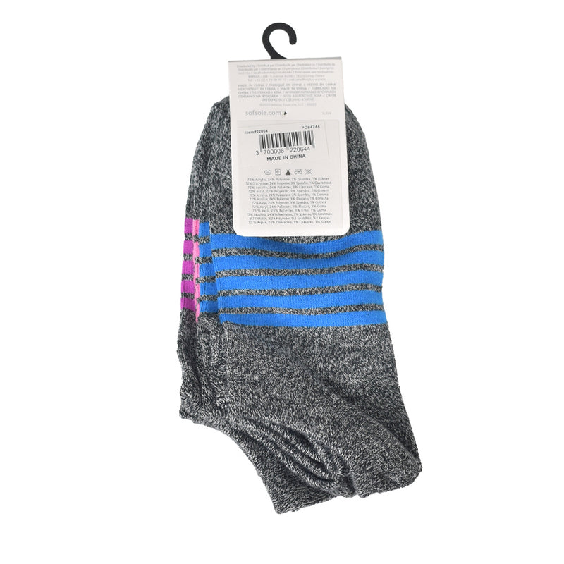 Sof Sole Women's Socks Lifestyle No Show 6-pack (3 colors/patterns