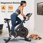 Urevo Indoor Cycling Exercise Stationary Spin Bike - 35 lbs