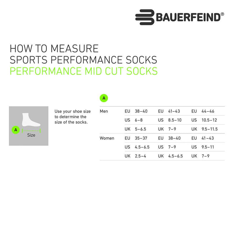 Bauerfeind Men's Run Performance Compression Socks - Mid