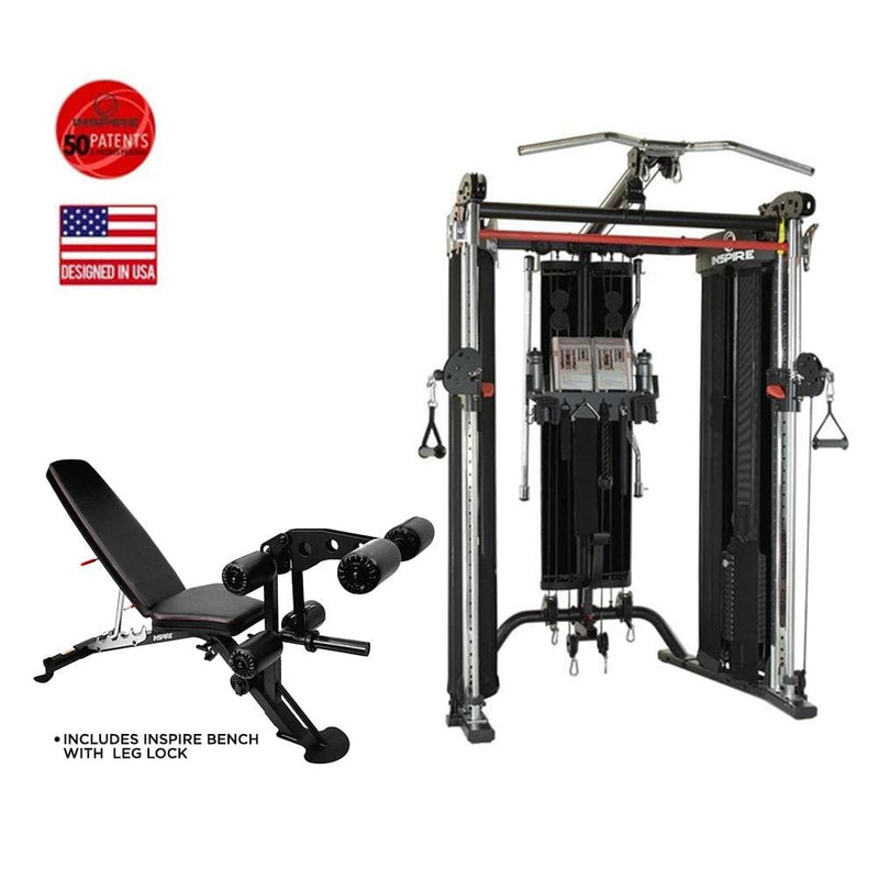 Inspire Fitness - FT2 Functional Trainer with Bench Home Gym/Multi