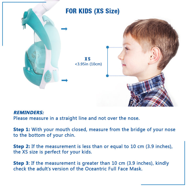 Oceantric Full Face Snorkeling Snorkel Mask Kids – Chris Sports